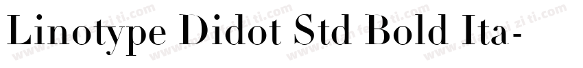 Linotype Didot Std Bold Ita字体转换